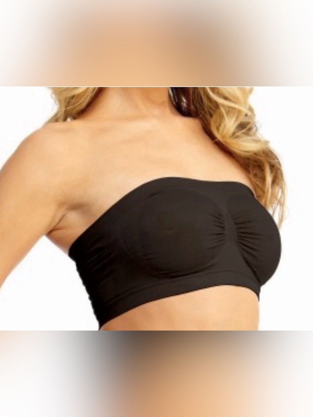 SlimMe by MeMoi MSM-113 Strapless Bandeau Bra Shaper, Black, M/2 $24